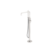 Zen SS316L Freestanding Bath Mixer & Outdoor Shower Hose | Brushed Nickel gallery detail image