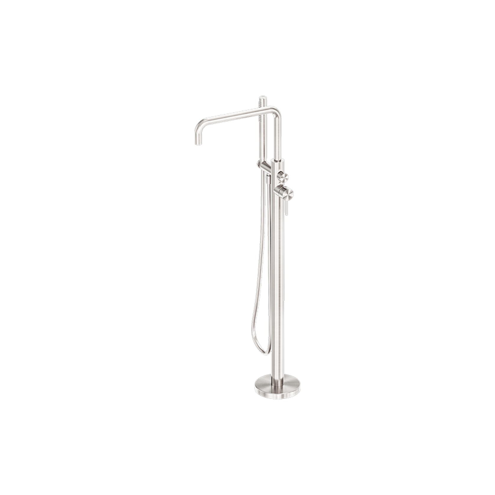 Zen SS316L Freestanding Bath Mixer | Brushed Nickel gallery detail image