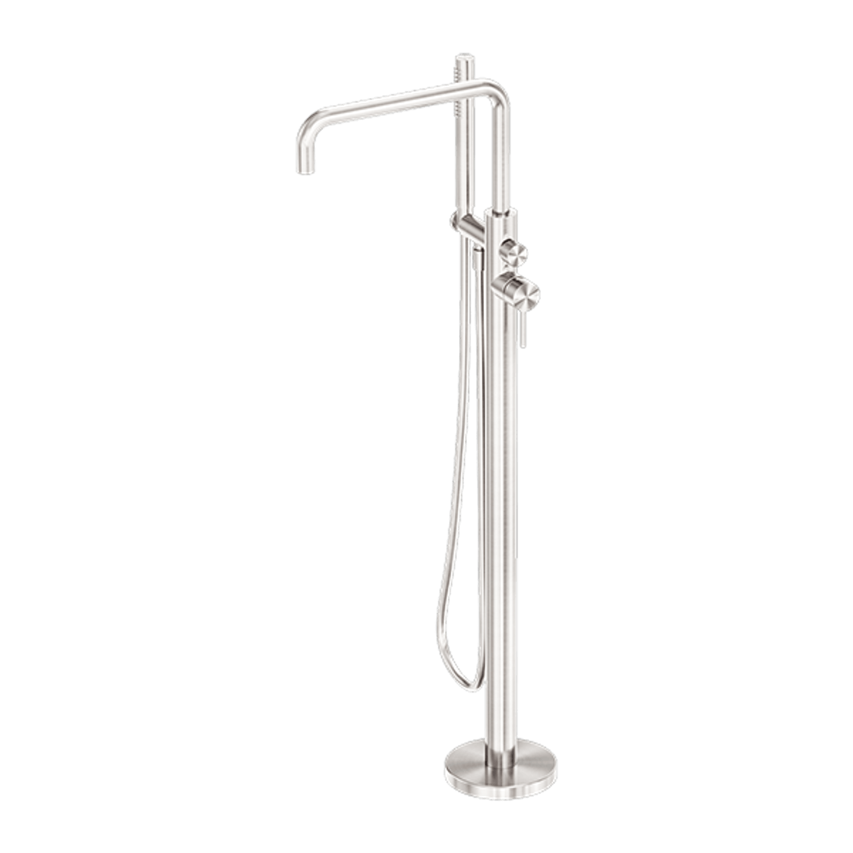 Zen SS316L Freestanding Bath Mixer | Brushed Nickel gallery detail image