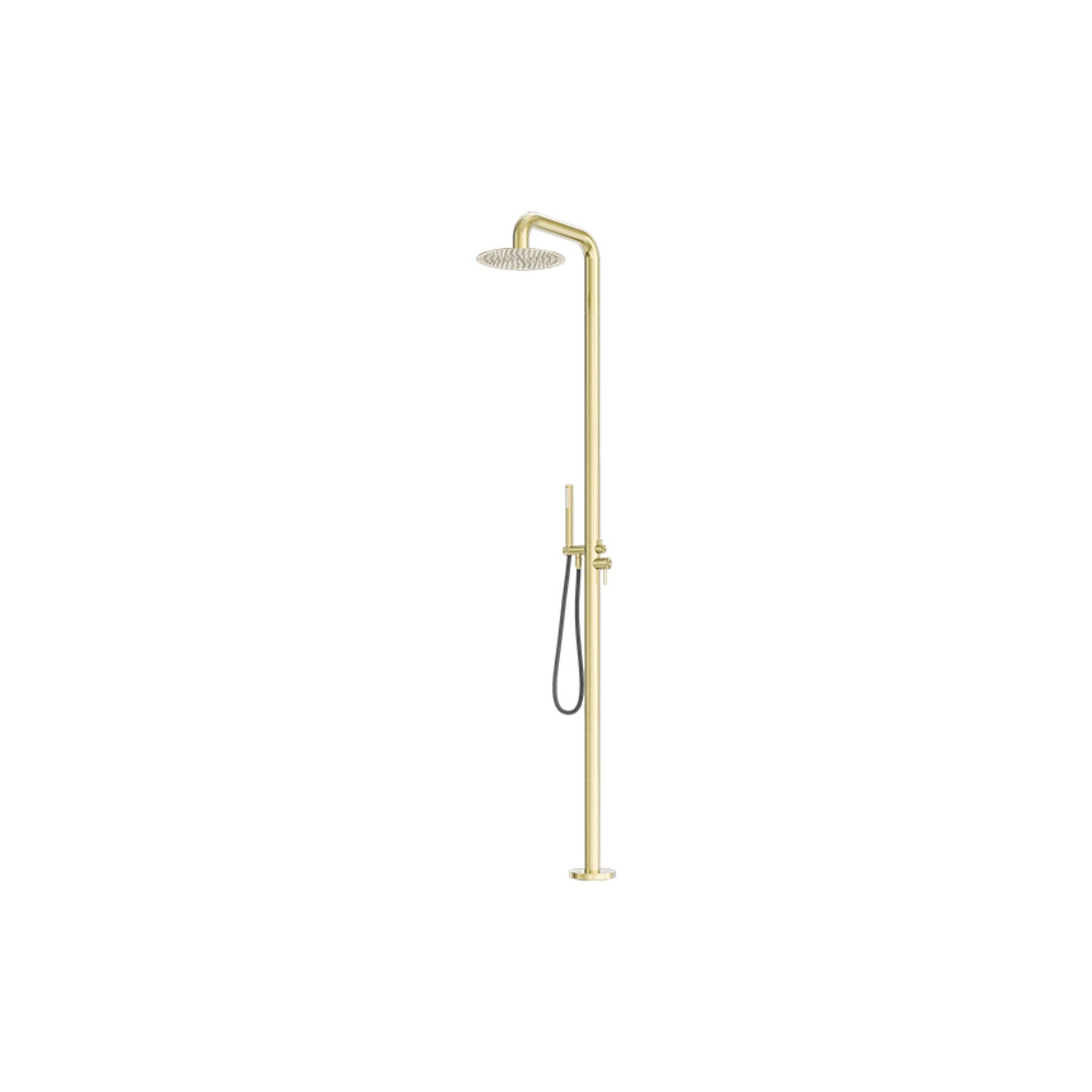 Zen SS316L Outdoor Freestanding Shower | Brushed Gold gallery detail image