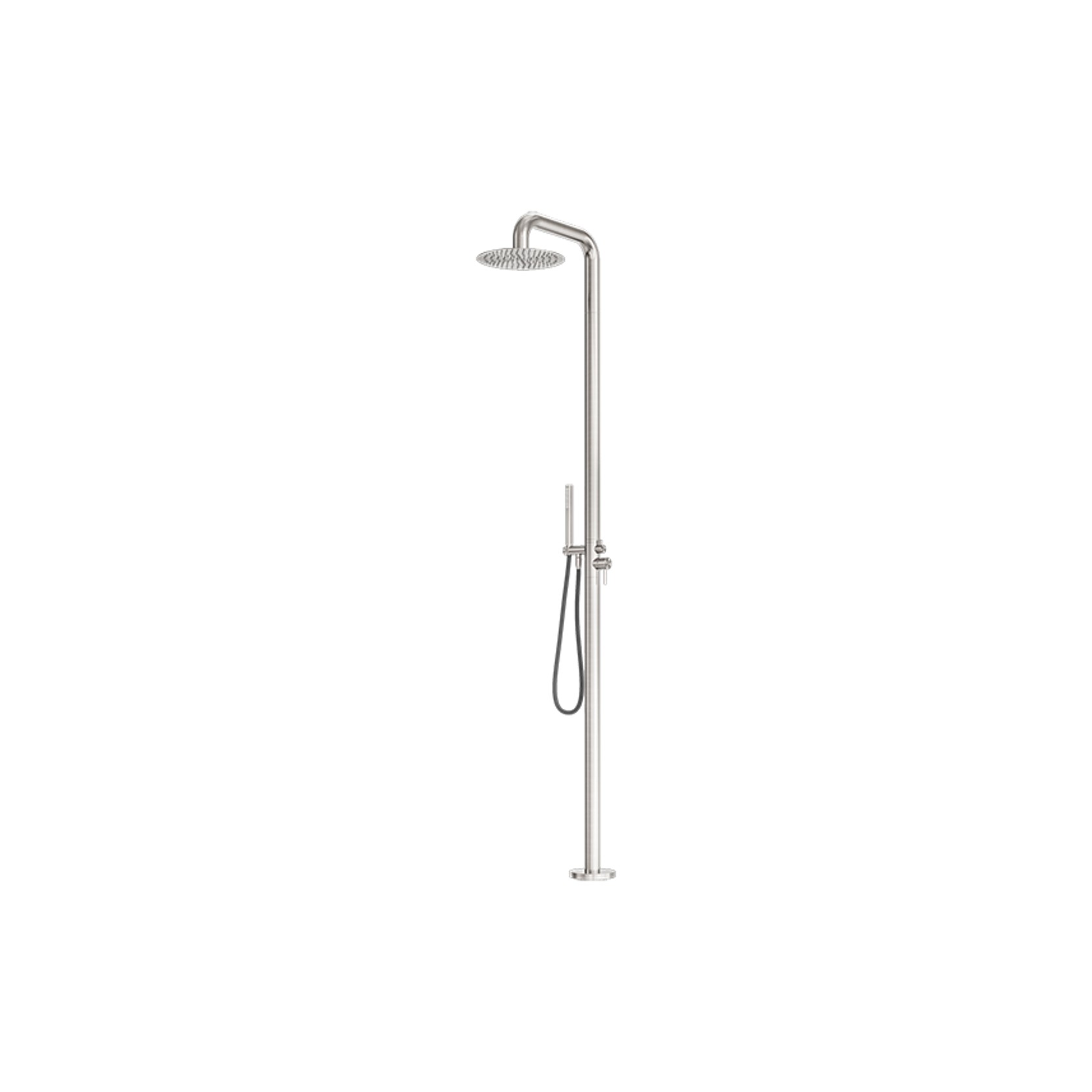 Zen SS316L Outdoor Freestanding Shower Column | Brushed Nickel gallery detail image