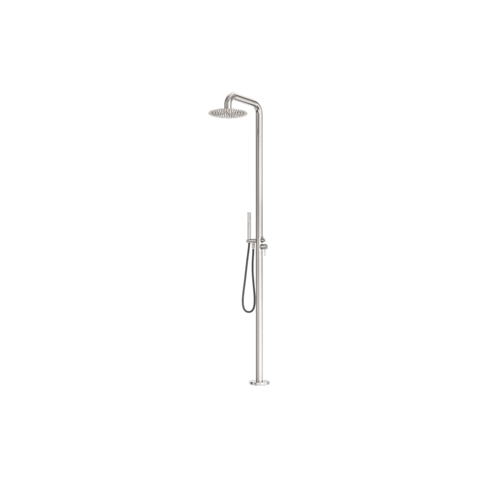 Zen SS316L Outdoor Freestanding Shower Column | Brushed Nickel gallery detail image