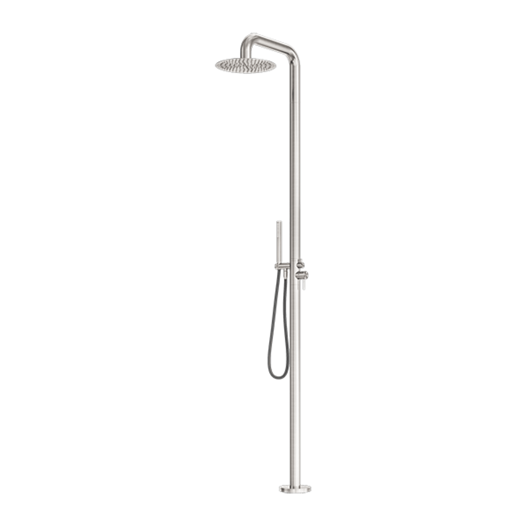Zen SS316L Outdoor Freestanding Shower Column | Brushed Nickel gallery detail image