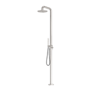 Zen SS316L Outdoor Freestanding Shower Column | Brushed Nickel gallery detail image