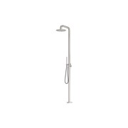 Zen SS316L Outdoor Freestanding Shower Column | Brushed Nickel gallery detail image