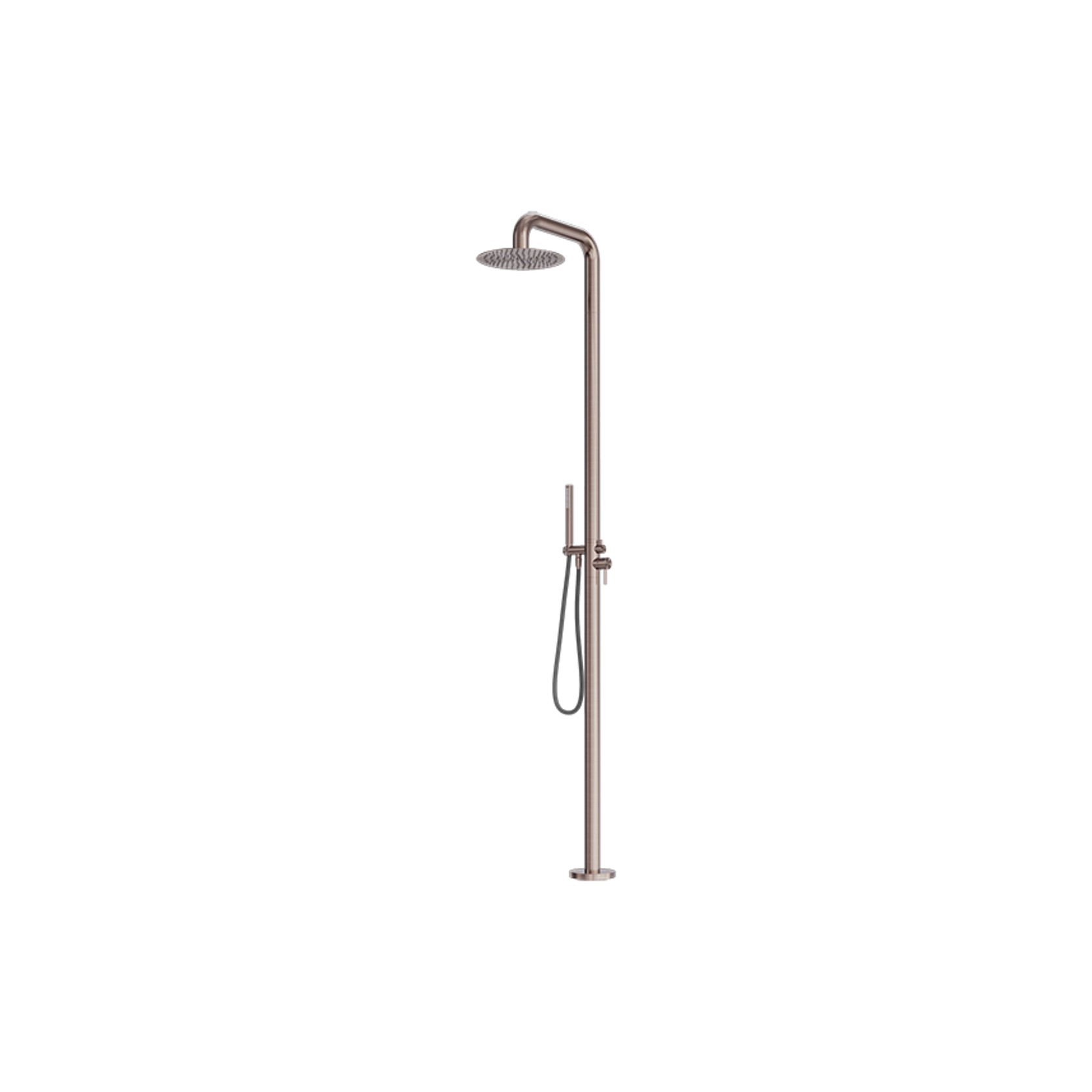 Zen SS316L Outdoor Freestanding Shower Column | Brushed Bronze gallery detail image