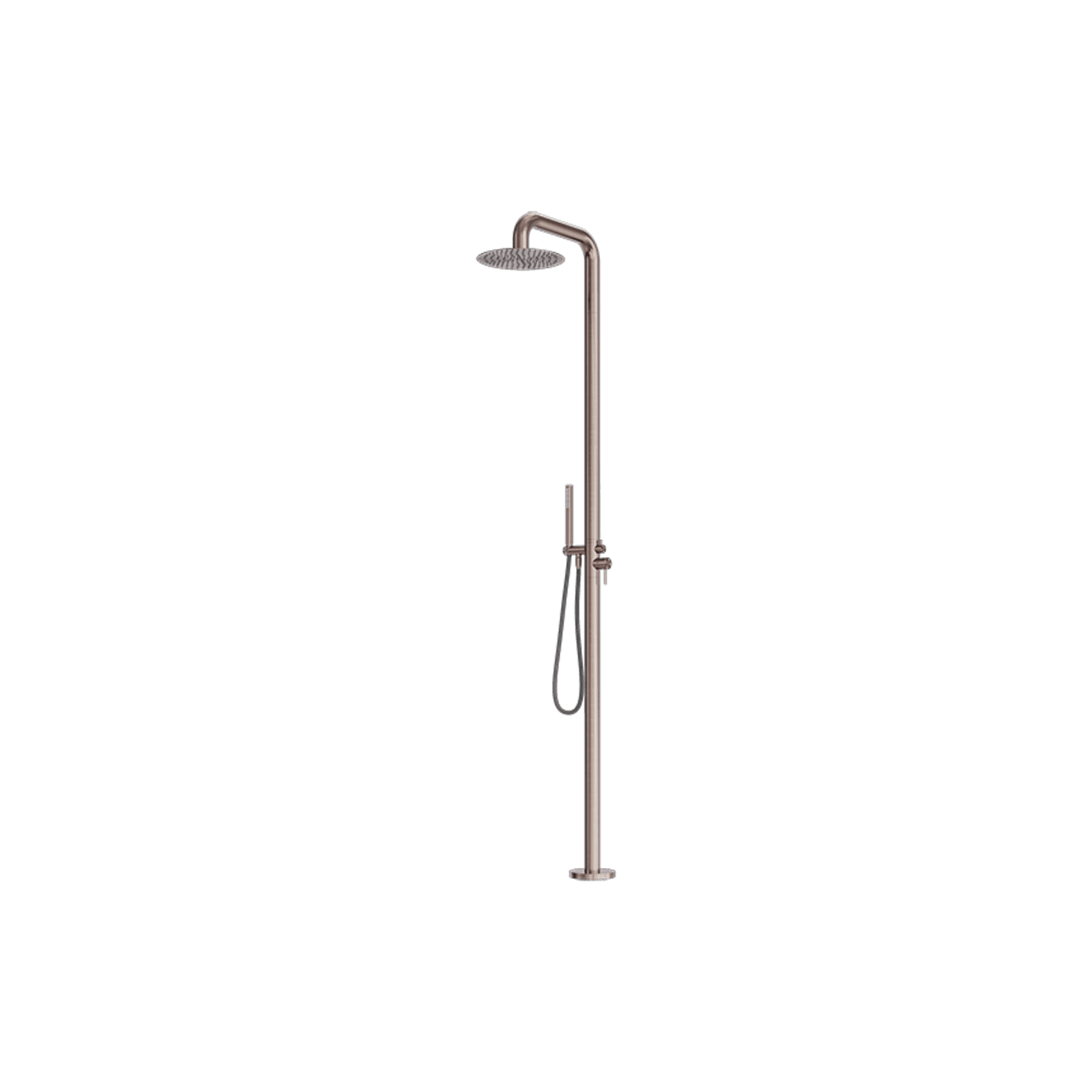 Zen SS316L Outdoor Freestanding Shower Column | Brushed Bronze gallery detail image