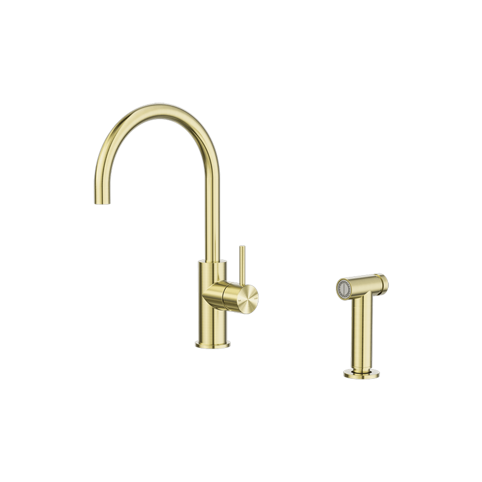 Zen SS316L Kitchen Mixer & Hand Spray | Brushed Gold gallery detail image
