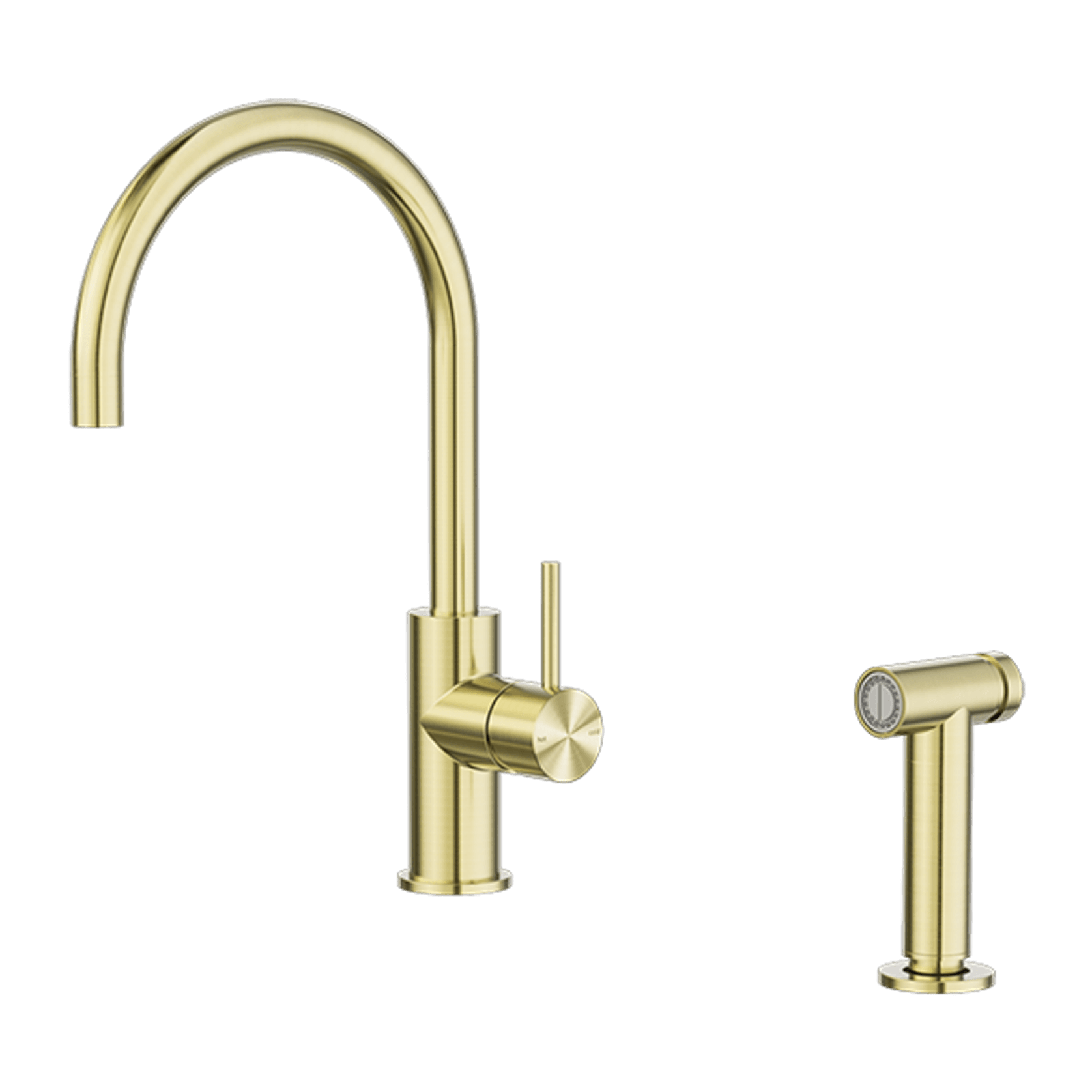 Zen SS316L Kitchen Mixer & Hand Spray | Brushed Gold gallery detail image