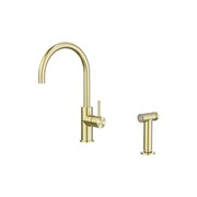 Zen SS316L Kitchen Mixer & Hand Spray | Brushed Gold gallery detail image
