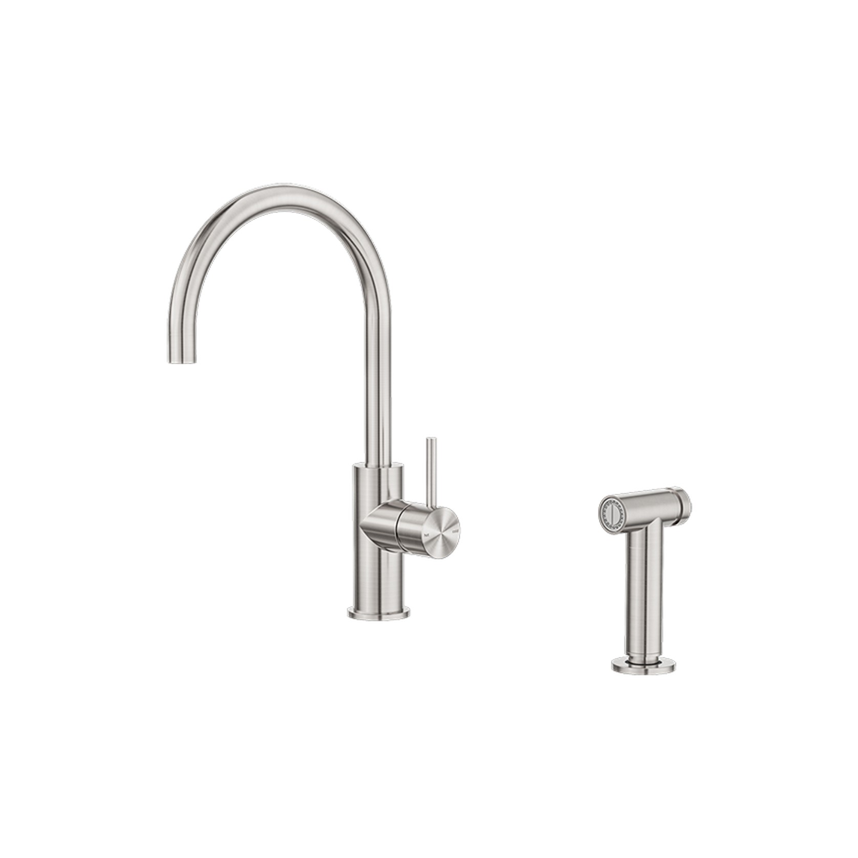 Zen SS316L Kitchen Mixer & Hand Spray | Brushed Nickel gallery detail image