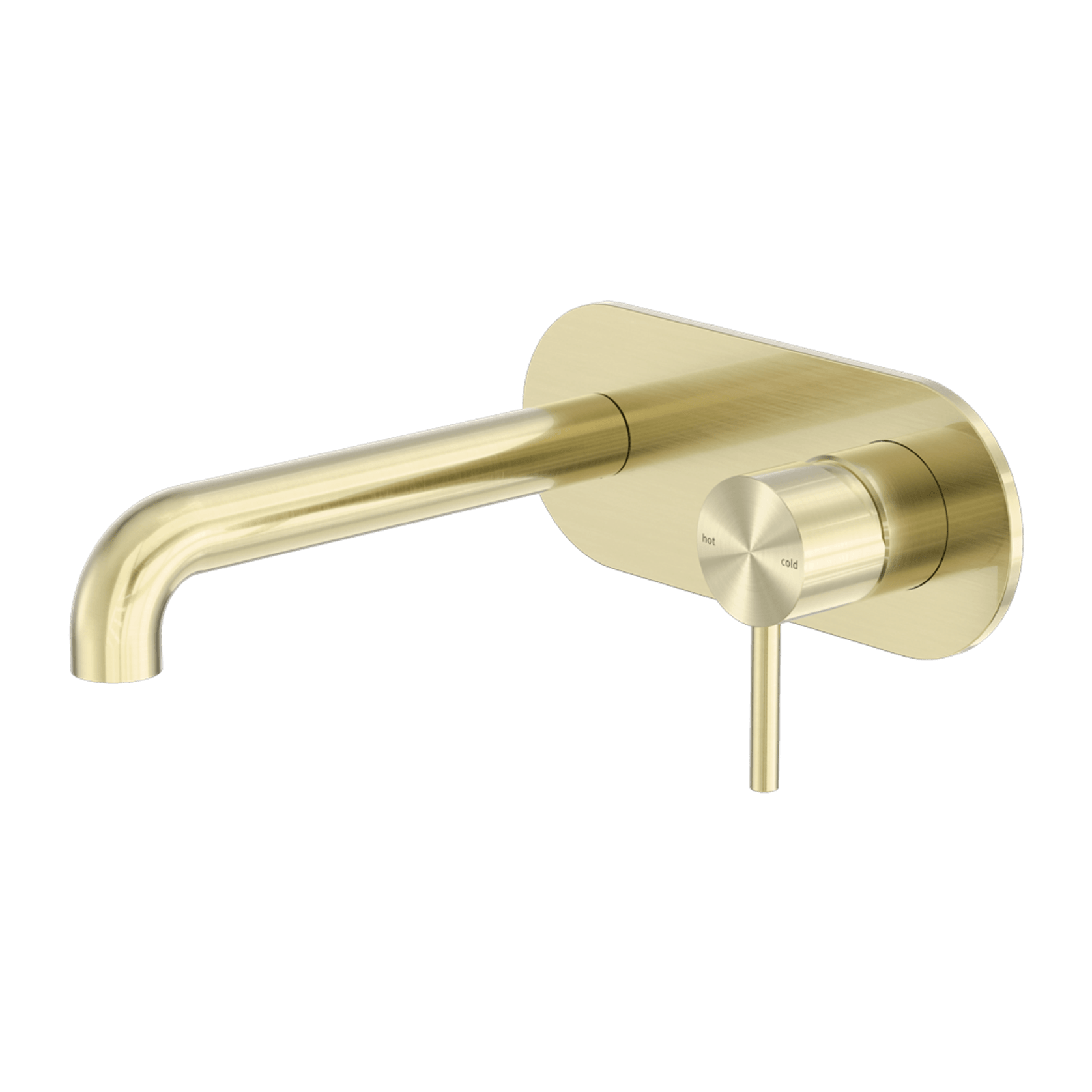 Zen SS316L Wall Basin/Bath Mixer 230mm Spout | Brushed Gold gallery detail image