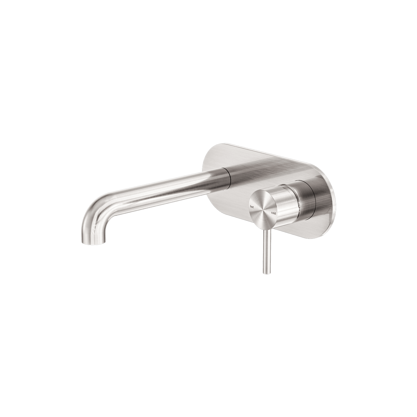 Zen SS316L Wall Basin/Bath Mixer 185mm Spout | Brushed Nickel gallery detail image