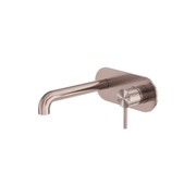 Zen SS316L Wall Basin/Bath Mixer 230mm Spout | Brushed Bronze gallery detail image