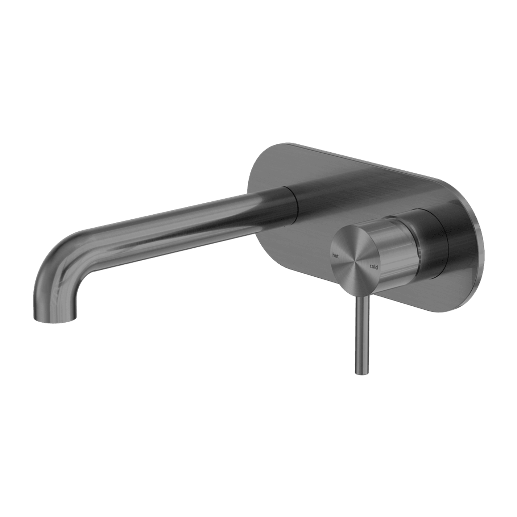 Zen SS316L Wall Basin/Bath Mixer 185mm Spout | Graphite gallery detail image