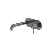 Zen SS316L Wall Basin/Bath Mixer 230mm Spout | Graphite gallery detail image