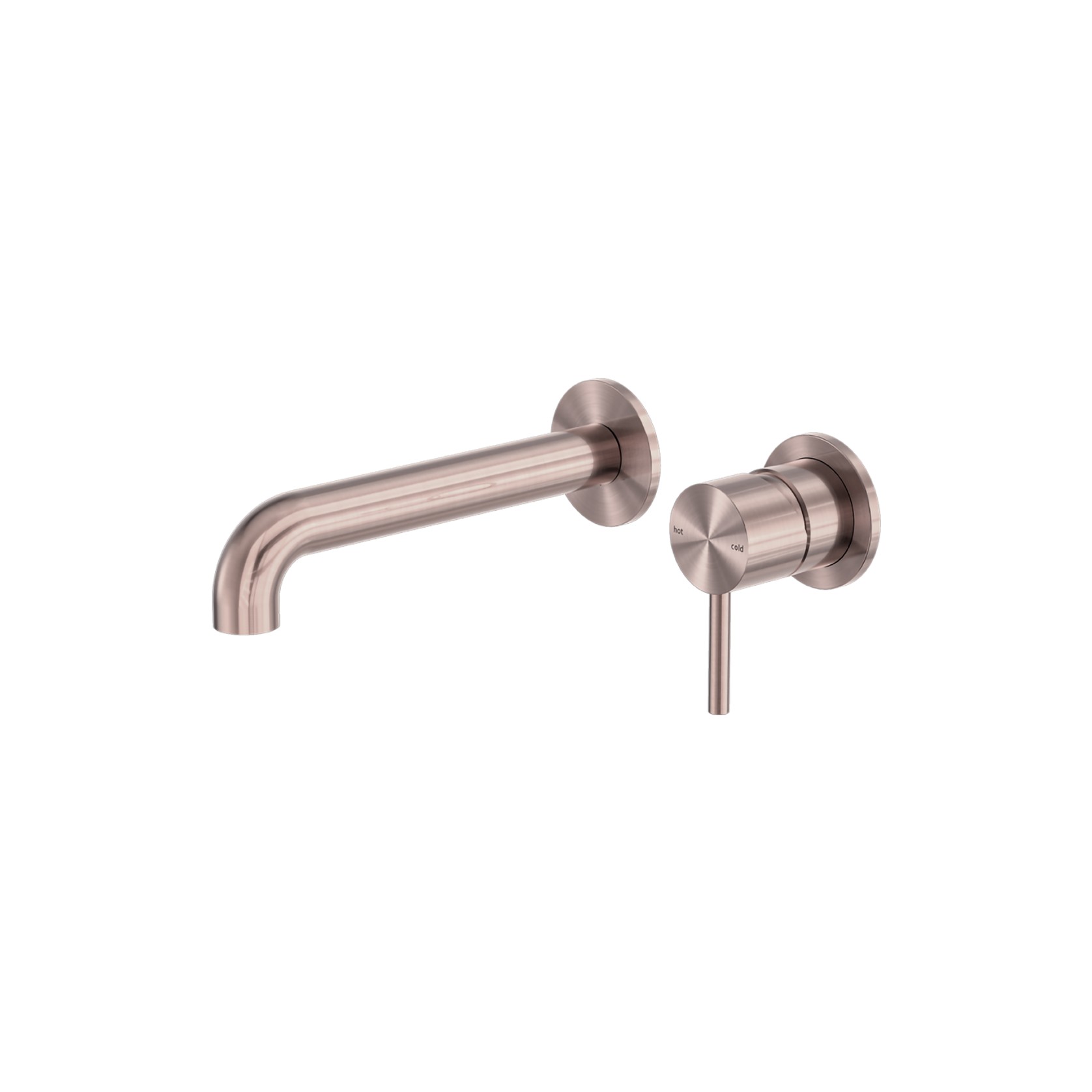 Zen SS316L Wall Basin/Bath Mixer Separate Back Plate 230mm Spout | Brushed Bronze gallery detail image