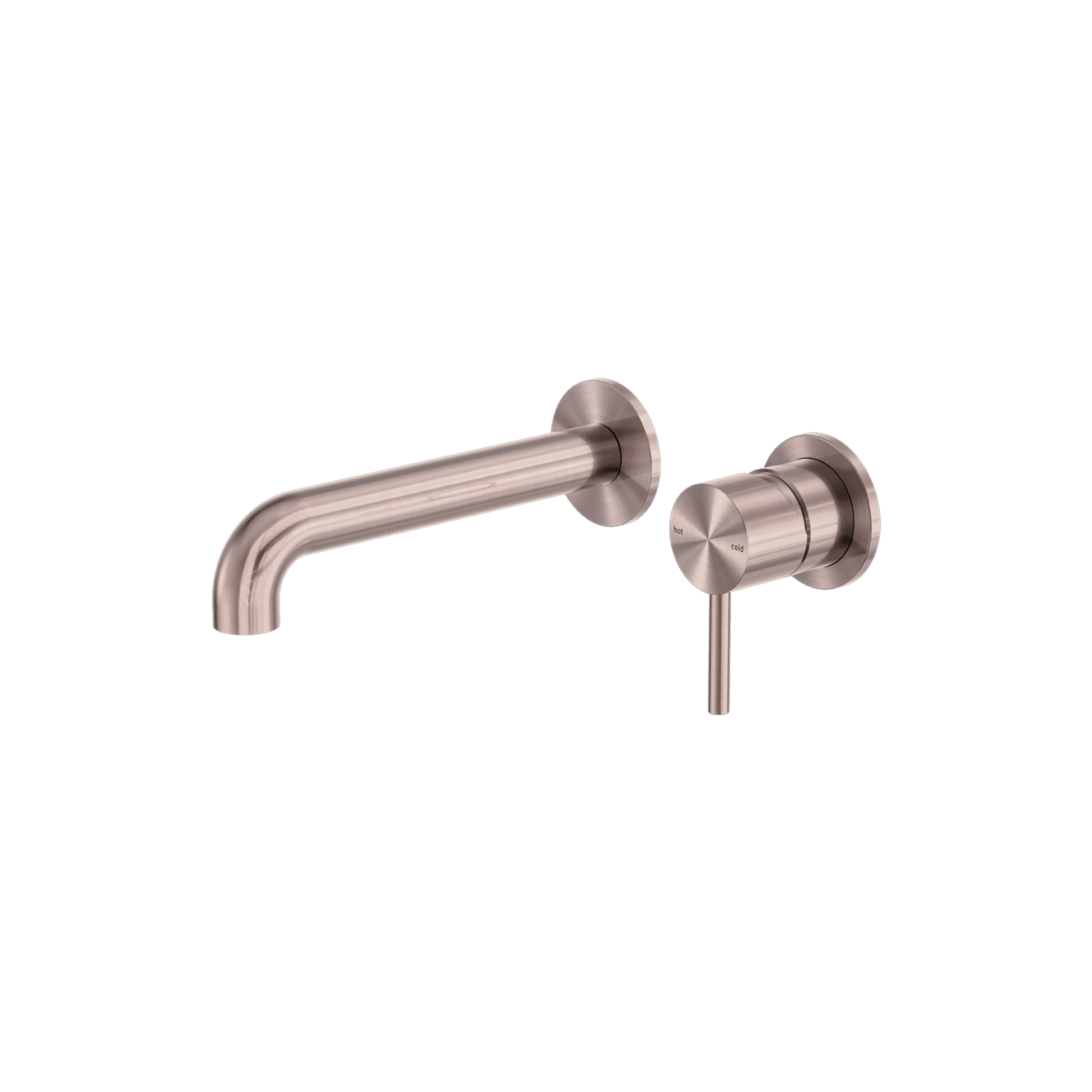Zen SS316L Wall Basin/Bath Mixer Separate Back Plate 230mm Spout | Brushed Bronze gallery detail image
