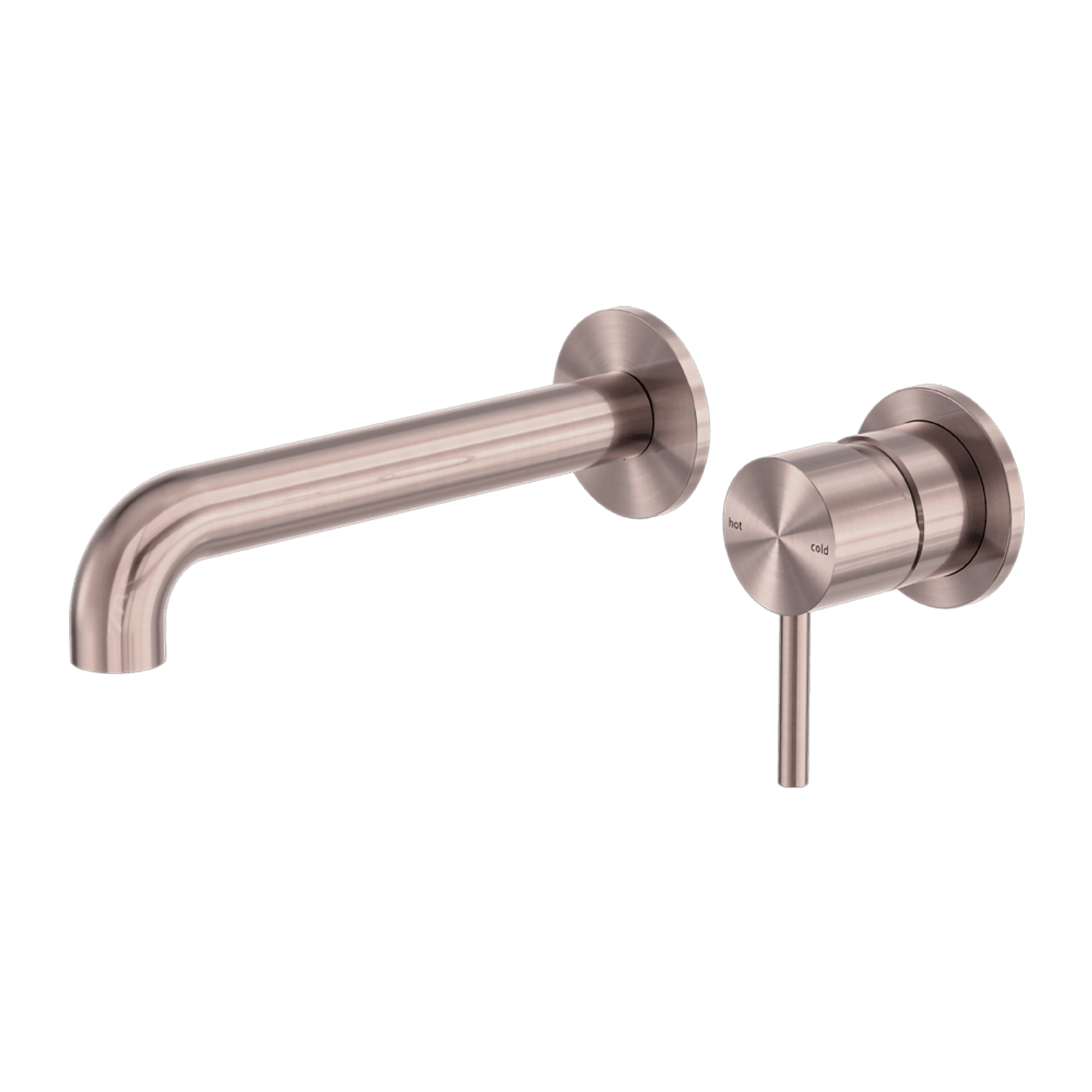 Zen SS316L Wall Basin/Bath Mixer Separate Back Plate 230mm Spout | Brushed Bronze gallery detail image