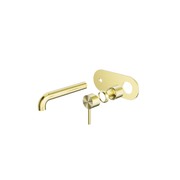 Zen SS316L Wall Basin/Bath Mixer 185mm Spout Trim Kits | Brushed Gold gallery detail image