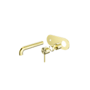 Zen SS316L Wall Basin/Bath Mixer 185mm Spout Trim Kits | Brushed Gold gallery detail image