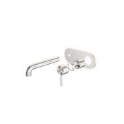 Zen SS316L Wall Basin/Bath Mixer 185mm Spout Trim Kits | Brushed Nickel gallery detail image