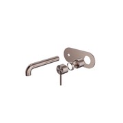 Zen SS316L Wall Basin/Bath Mixer 185mm Spout Trim Kits | Brushed Bronze gallery detail image