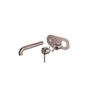 Zen SS316L Wall Basin/Bath Mixer 185mm Spout Trim Kits | Brushed Bronze gallery detail image