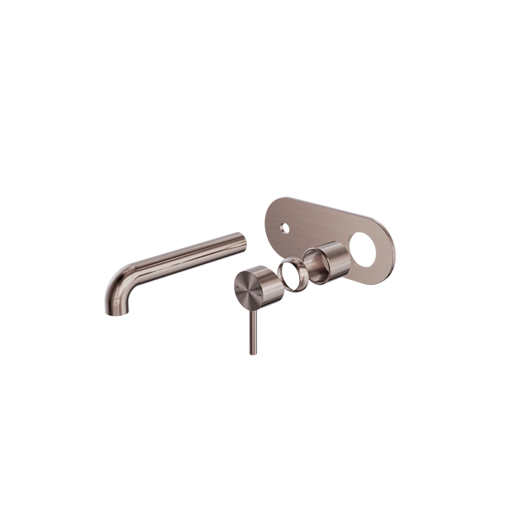 Zen SS316L Wall Basin/Bath Mixer 230mm Spout Trim Kits | Brushed Bronze gallery detail image