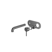 Zen SS316L Wall Basin/Bath Mixer 185mm Spout Trim Kits | Graphite gallery detail image