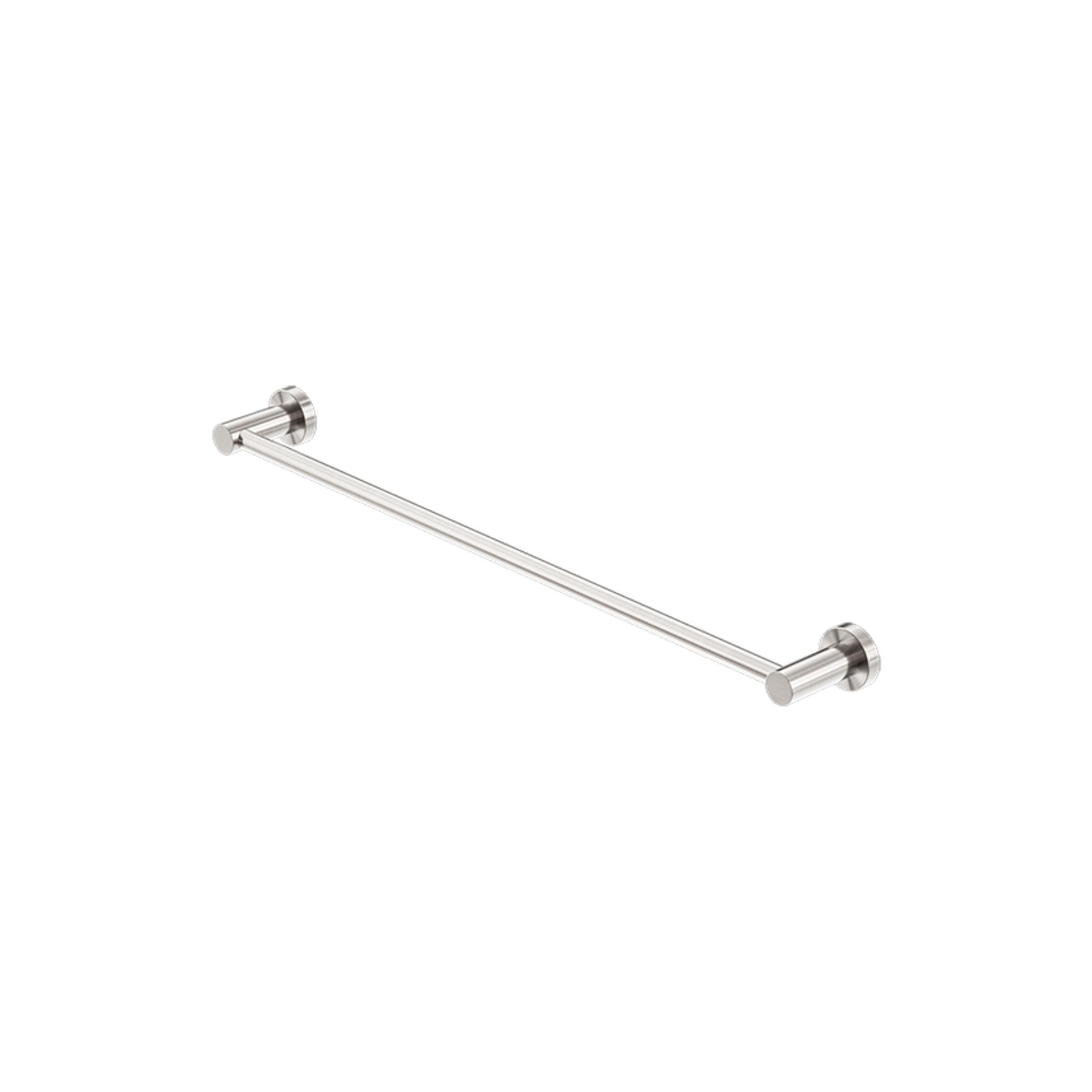 Mecca Single Towel Rail 600mm Brushed Nickel gallery detail image