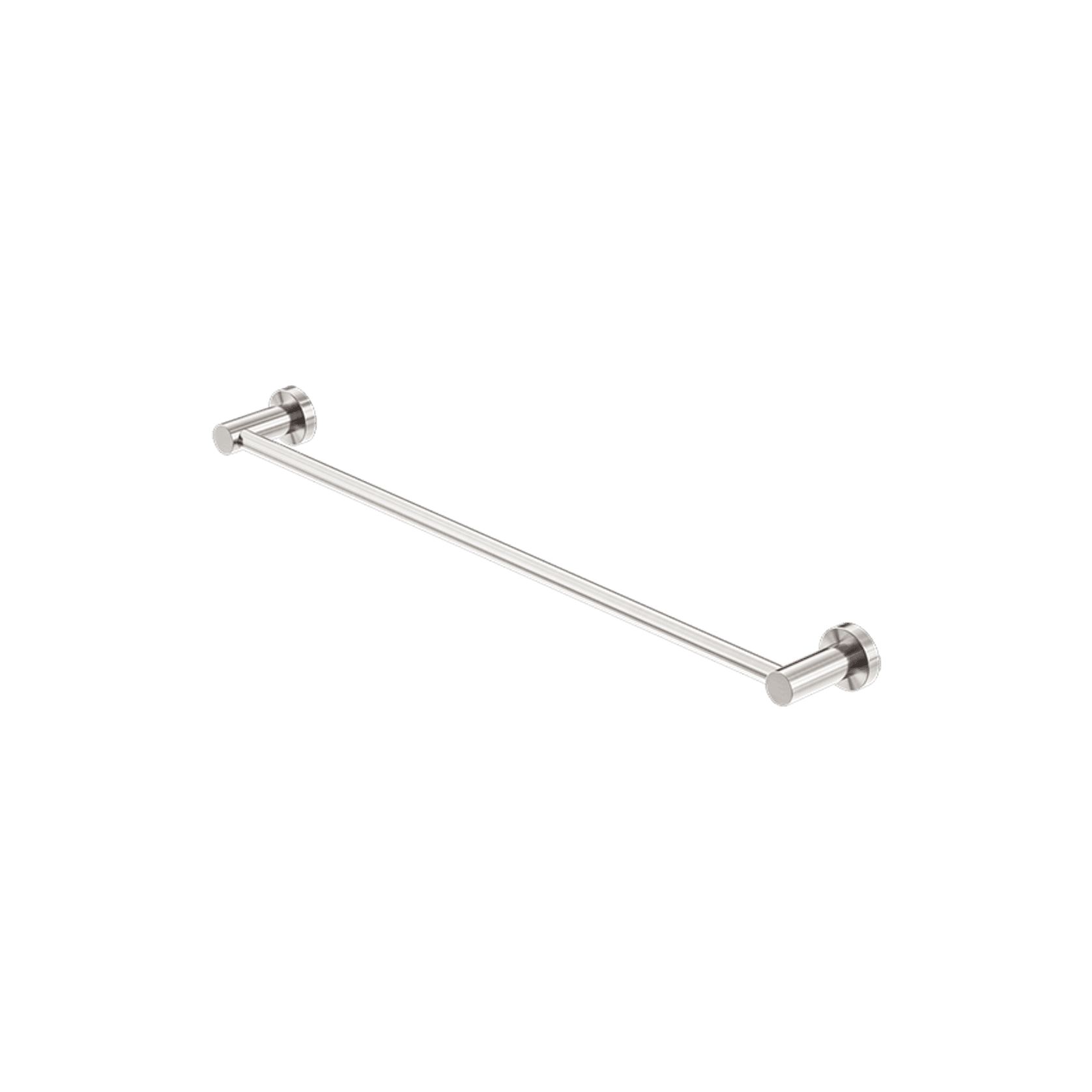 Mecca Single Towel Rail 600mm Brushed Nickel gallery detail image