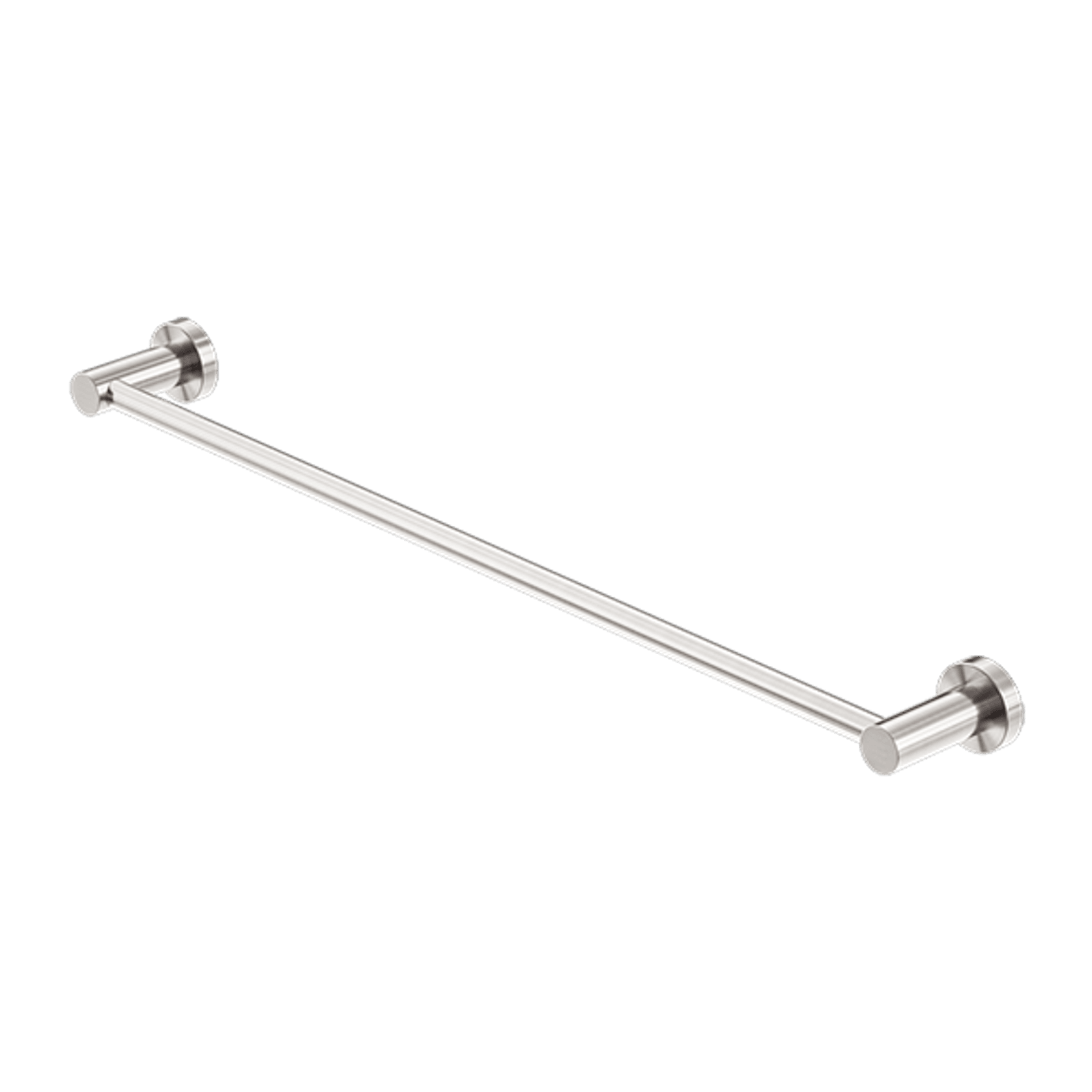 Mecca Single Towel Rail 600mm Brushed Nickel gallery detail image
