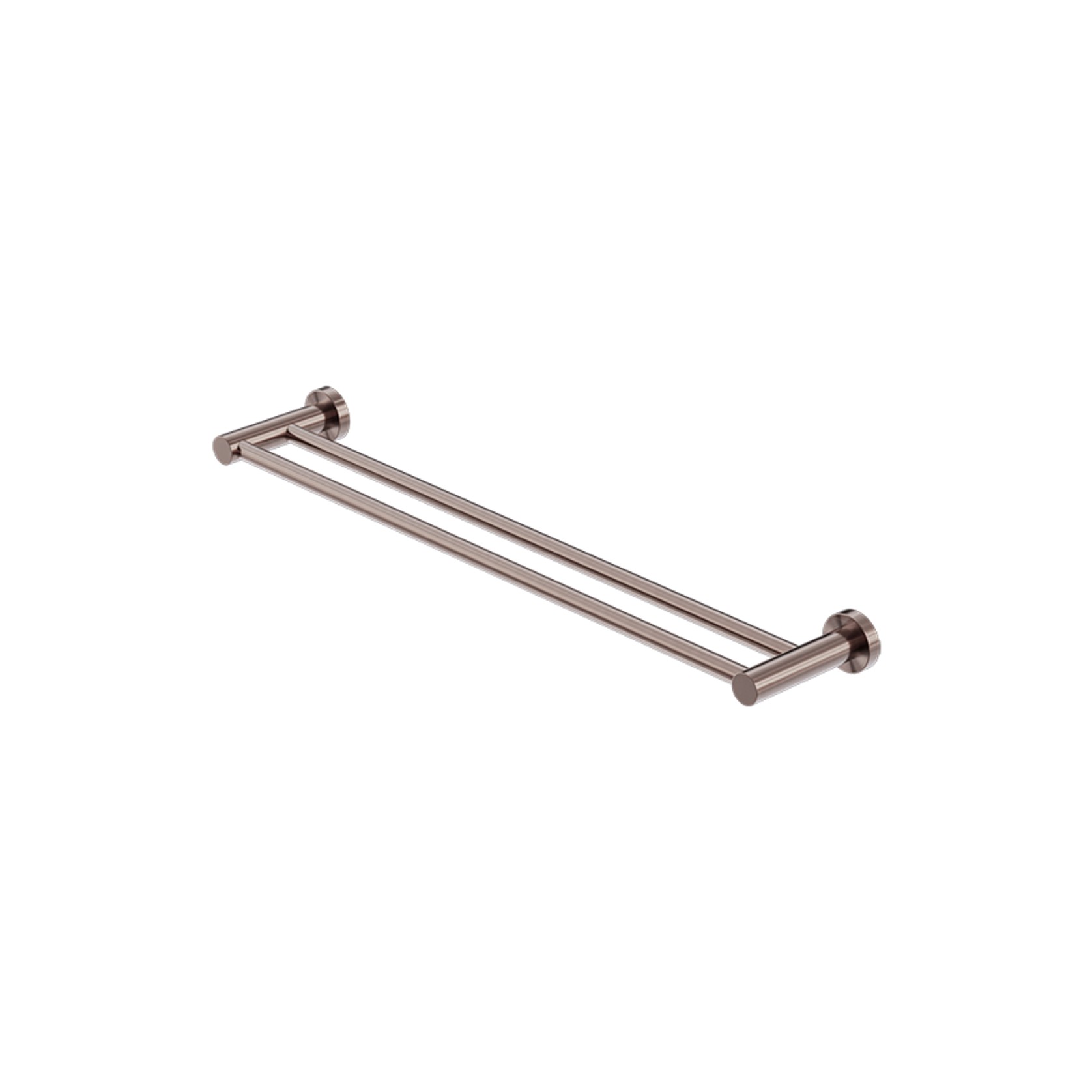 Mecca Double Towel Rail 600mm Brushed Bronze gallery detail image