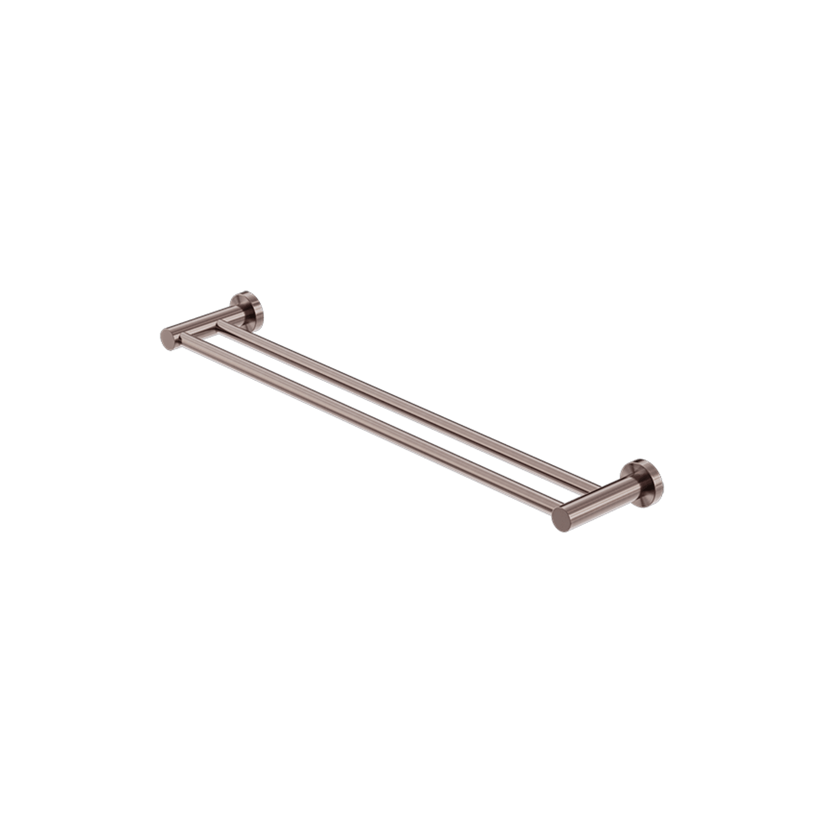Mecca Double Towel Rail 600mm Brushed Bronze gallery detail image