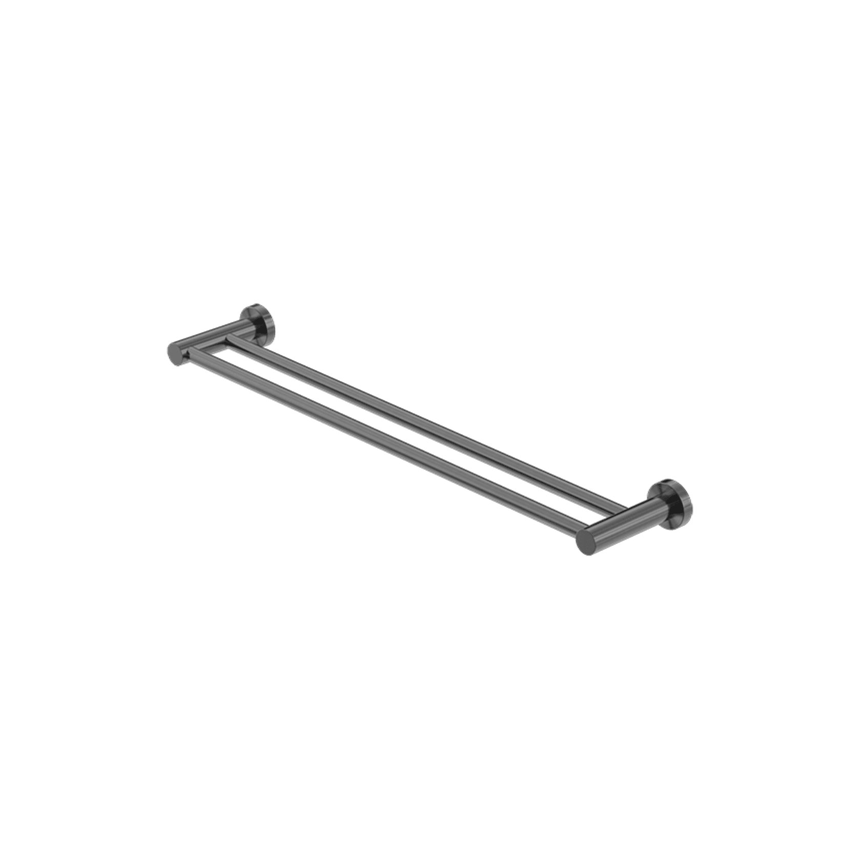 Mecca Double Towel Rail 600mm Gun Metal gallery detail image