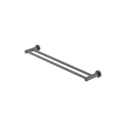Mecca Double Towel Rail 600mm Gun Metal gallery detail image