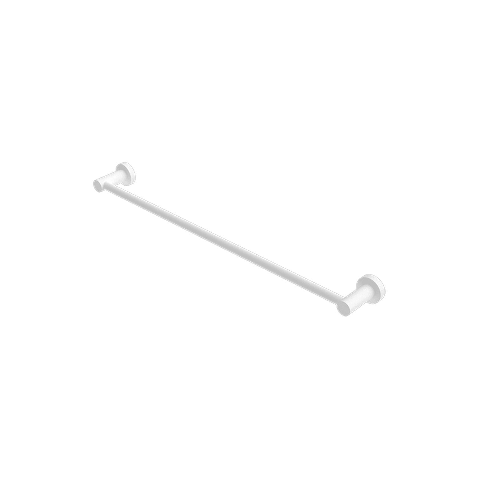 Mecca Single Towel Rail 600mm Matte White gallery detail image