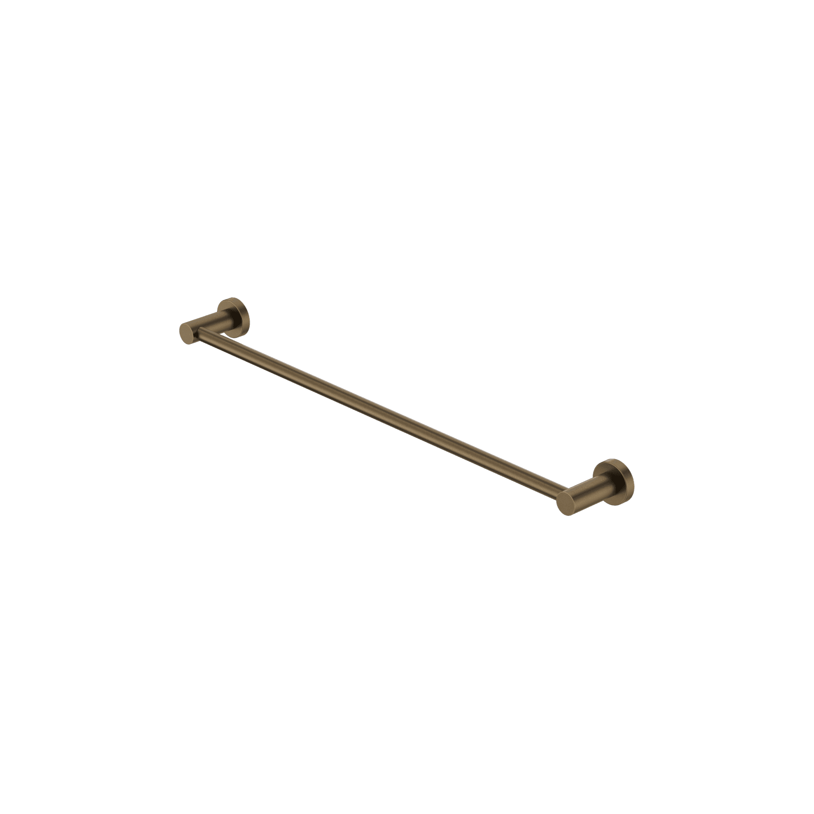 Mecca Single Towel Rail 600mm Tumbled Antique Brass gallery detail image