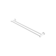 Mecca Double Towel Rail 600mm Matte White gallery detail image