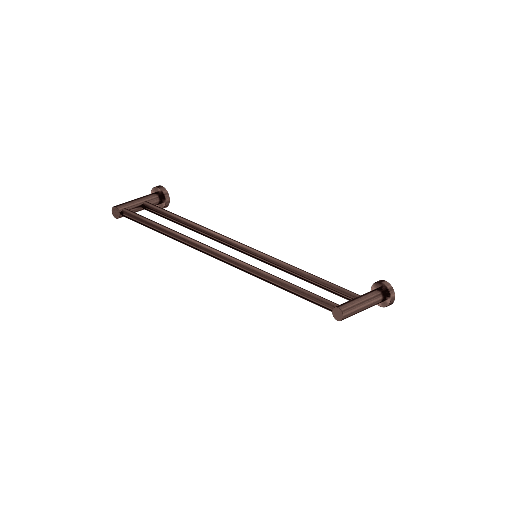 Mecca Double Towel Rail 600mm Rome Bronze gallery detail image