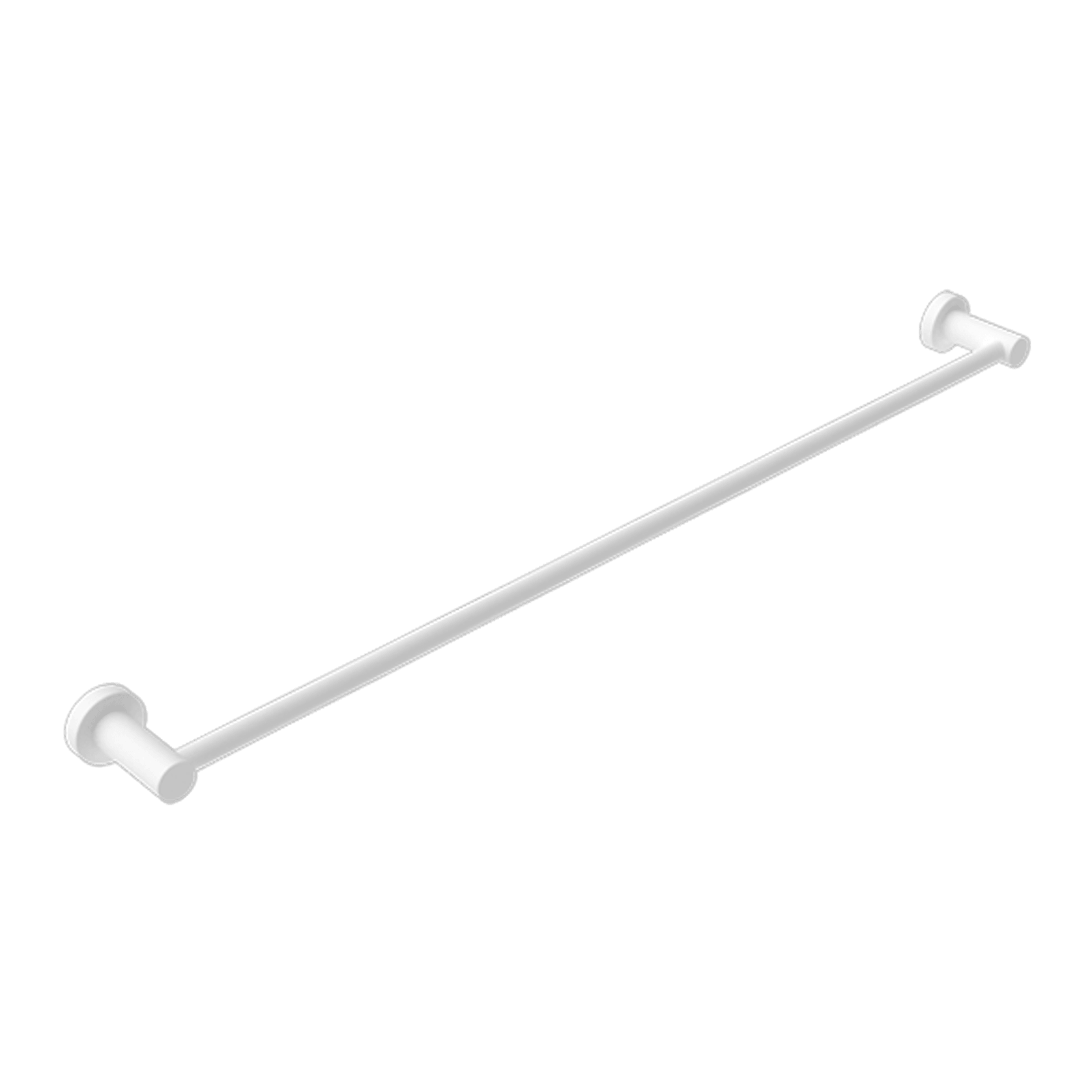 Mecca Single Towel Rail 800mm Matte White gallery detail image
