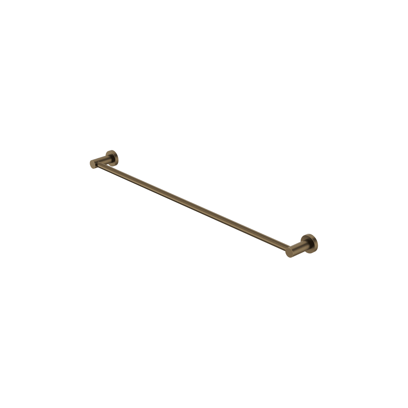 Mecca Single Towel Rail 800mm Tumbled Antique Brass gallery detail image