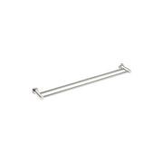 Mecca Double Towel Rail 800mm Brushed Nickel gallery detail image