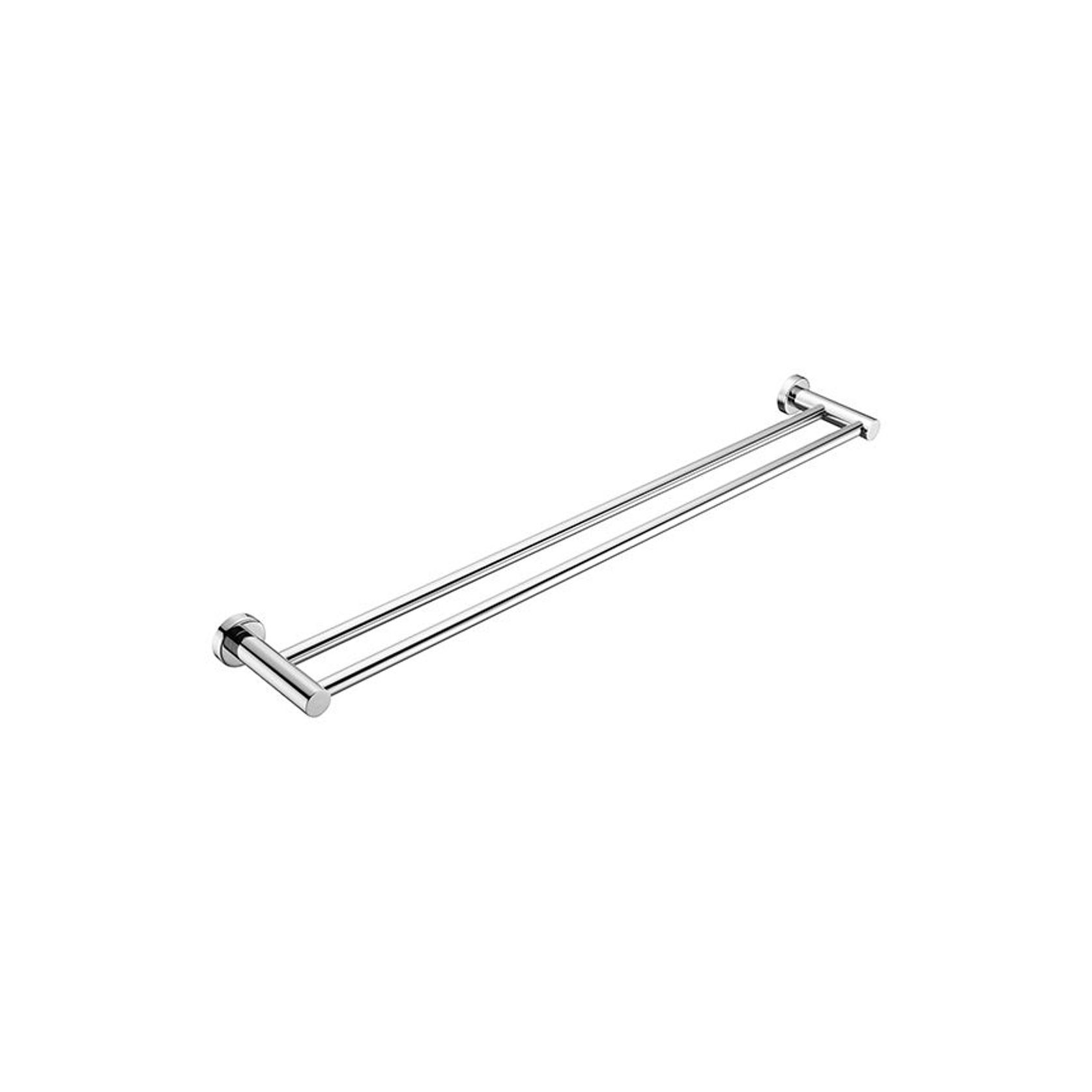 Mecca Double Towel Rail 800mm Chrome gallery detail image