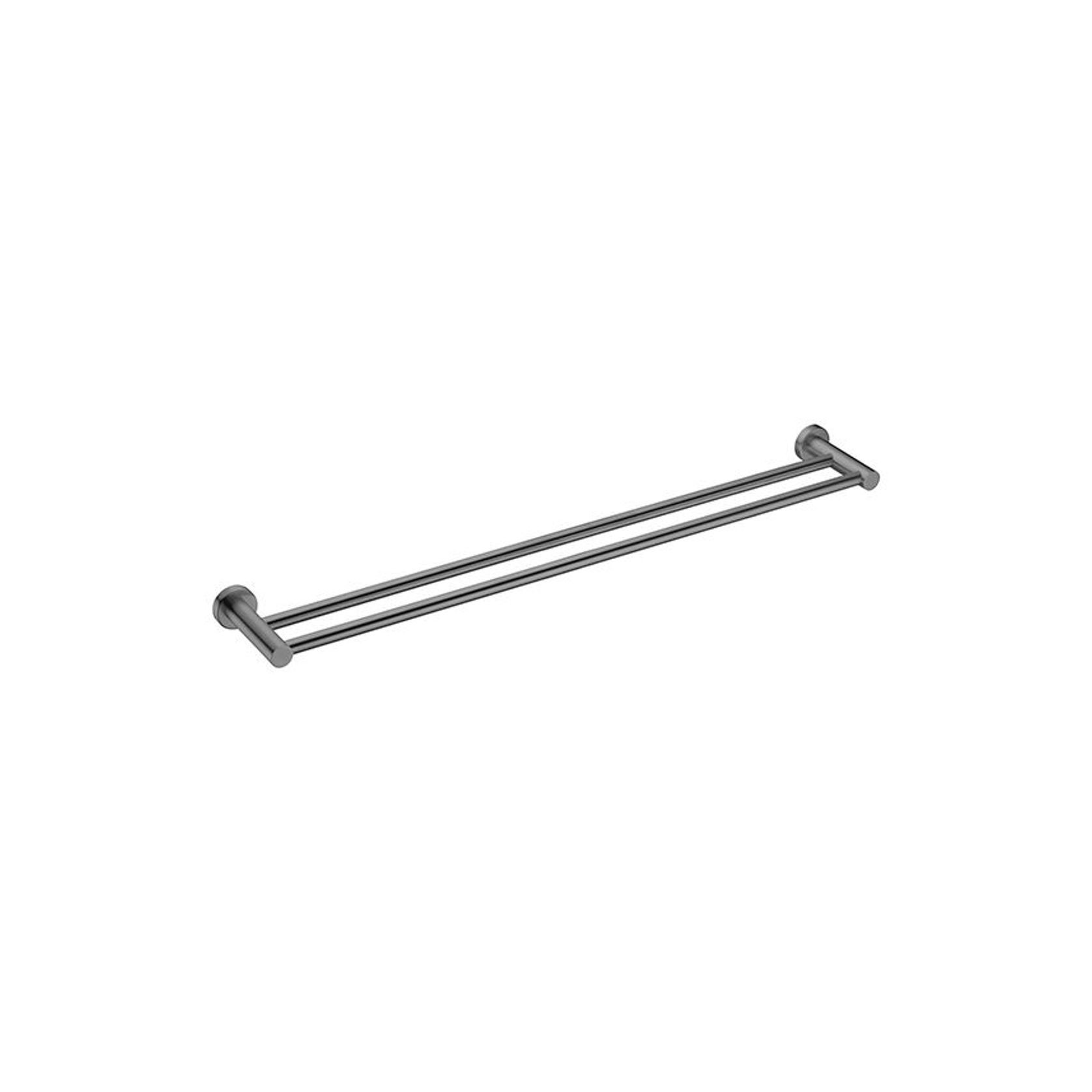 Mecca Double Towel Rail 800mm Gun Metal gallery detail image