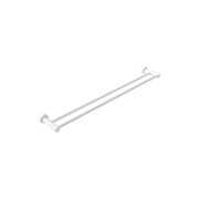 Mecca Double Towel Rail 800mm Matte White gallery detail image