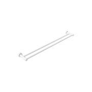 Mecca Double Towel Rail 800mm Matte White gallery detail image