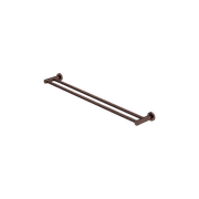 Mecca Double Towel Rail 800mm Rome Bronze gallery detail image