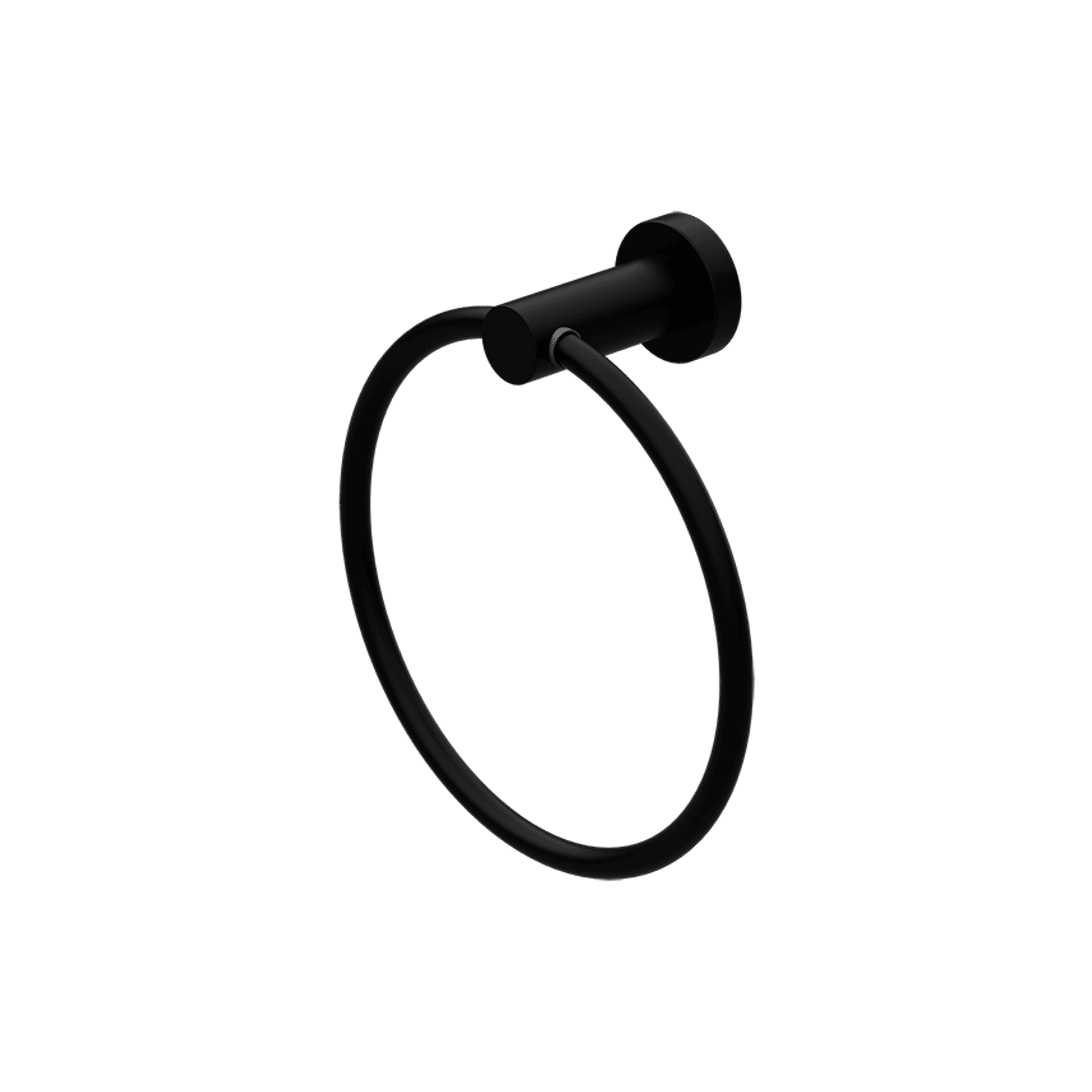 Mecca Hand Towel Ring Matte Black gallery detail image